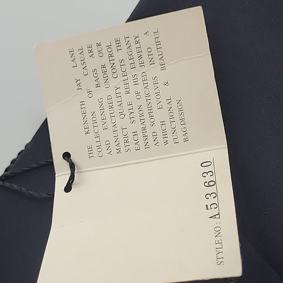 Vintage Kenneth Jay Lane Evening Bag Black Gold Rhinestones Crossbody or clutch - Picture 11 of 16